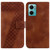 For Xiaomi Redmi Note 11E/Redmi 10 5G 7-shaped Embossed Leather Phone Case(Brown)