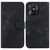For Xiaomi Redmi 10C 7-shaped Embossed Leather Phone Case(Black)
