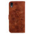 For iPhone XR Lily Embossed Leather Phone Case(Brown)