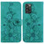 For ZTE Blade A72 / V40 Vita Lily Embossed Leather Phone Case(Green)