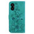 For Xiaomi Poco M4 5G Lily Embossed Leather Phone Case(Green)