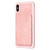 For iPhone XS Max BF28 Frosted Card Bag Phone Case with Holder(Pink)