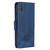 For iPhone XS Max Matching Color Crocodile Texture Horizontal Flip PU Leather Case with Wallet & Holder & Card Slots(Blue)