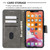 For iPhone 11 Pro Max Matching Color Crocodile Texture Horizontal Flip PU Leather Case with Wallet & Holder & Card Slots(Grey)