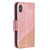 For iPhone X / XS Matching Color Crocodile Texture Horizontal Flip PU Leather Case with Wallet & Holder & Card Slots(Rose Gold)