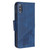 For iPhone X / XS Matching Color Crocodile Texture Horizontal Flip PU Leather Case with Wallet & Holder & Card Slots(Blue)