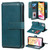 For iPhone 11 Pro Max Multifunctional Magnetic Copper Buckle Horizontal Flip Solid Color Leather Case with 10 Card Slots & Wallet & Holder & Photo Frame(Dark Green)