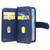 For iPhone 12 mini Multifunctional Magnetic Copper Buckle Horizontal Flip Solid Color Leather Case with 10 Card Slots & Wallet & Holder & Photo Frame(Dark Blue)