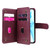 For iPhone 12 / 12 Pro Multifunctional Magnetic Copper Buckle Horizontal Flip Solid Color Leather Case with 10 Card Slots & Wallet & Holder & Photo Frame(Wine Red)