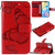 For iPhone 12 mini 3D Butterfly Embossed Pattern Horizontal Flip Leather Case with Holder & Card Slot & Wallet & Lanyard(Red)