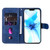 For iPhone 12 mini Pro Fashion Calf Texture Zipper Horizontal Flip Leather Case with Stand & Card Slots & Wallet Function(Blue)