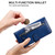 For iPhone 12 mini Pro Fashion Calf Texture Zipper Horizontal Flip Leather Case with Stand & Card Slots & Wallet Function(Blue)