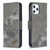 For iPhone 12 Pro Max Matching Color Crocodile Texture Horizontal Flip PU Leather Case with Wallet & Holder & Card Slots(Grey)