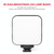 YELANGU CL9-A Camera Expansion Board Base L Plate Kit with LED Light + Tripod + Ball-head for Canon G7X2/ G7X3(Black)