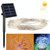 20m 200 LEDs SMD 0603 Solar Panel Silver Wire String Light Fairy Lamp Decorative Light, DC 5V (White Light)