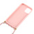 For iPhone 12 Pro Max Wheat TPU Protective Case with Lanyard(Pink)