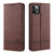 For iPhone 11 Pro Max AZNS Magnetic Calf Texture Horizontal Flip Leather Case with Card Slots & Holder & Wallet(Dark Brown)