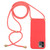 For iPhone 12 / 12 Pro Wheat TPU Protective Case with Lanyard(Red)