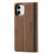 For iPhone 12 mini Forwenw F1 Series Matte Strong Magnetism Horizontal Flip Leather Case with Holder & Card Slots & Wallet & Photo Frame(Brown)