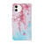 For iPhone 12 / 12 Pro Coloured Drawing Pattern Horizontal Flip PU Leather Case with Holder & Card Slots & Wallet & Lanyard(Cherry Blossoms)