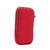 For iPhone 12 / 12 Pro Universal Elasticity Zipper Protective Case Storage Bag with Lanyard / 6.1 inch Smart Phones(Purplish Red)