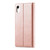For iPhone XR LC.IMEEKE Strong Magnetism Ultra-thin Horizontal Flip Shockproof Matte TPU + PU Leather Case with Holder & Card Slots & Wallet(Rose Gold)