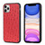 For iPhone 11 Pro Ostrich Texture Genuine Leather Protective Case (Red)