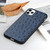 For iPhone 11 Pro Ostrich Texture Genuine Leather Protective Case (Blue)