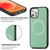 For iPhone 12 / 12 Pro Cross Texture Embossing Magnetic PU + TPU Protective MagSafe Case(Mint Green)