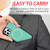 For iPhone 12 / 12 Pro Cross Texture Embossing Magnetic PU + TPU Protective MagSafe Case(Mint Green)