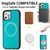 For iPhone 12 Pro Max Cross Texture Embossing Magnetic PU + TPU Protective MagSafe Case(Lake Green)