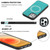 For iPhone 12 / 12 Pro Cross Texture Embossing Magnetic PU + TPU Protective MagSafe Case(Lake Green)