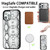 For iPhone 12 Pro Max Python Texture Embossing Magnetic PU + TPU Protective MagSafe Case(White)