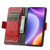 For Redmi Note 12 Turbo CaseNeo Splicing Dual Magnetic Buckle Leather Phone Case(Red)