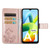 For Xiaomi Redmi A2 Four-leaf Clasp Embossed Buckle Leather Phone Case(Rose Gold)