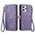 For Xiaomi Redmi 12C Geometric Zipper Wallet Side Buckle Leather Phone Case(Purple)