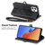 For Xiaomi Redmi Note 8T Geometric Zipper Wallet Side Buckle Leather Phone Case(Black)