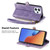 For Xiaomi Redmi 9A Geometric Zipper Wallet Side Buckle Leather Phone Case(Purple)
