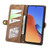 For Xiaomi Redmi 9 Geometric Zipper Wallet Side Buckle Leather Phone Case(Brown)
