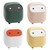 Desktop Trash Can Mini Dual-layer Push Trash Bin(White)