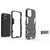 For iPhone 13 Pro Max PC + TPU Shockproof Protective Case with Invisible Holder (Black)