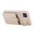 For Samsung Galaxy A12 5G Vertical Card Bag Ring Holder Phone Case with Dual Lanyard(Beige)