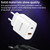 Yesido YC47 USB-C / Type-C + USB Travel Charger with 1m USB-C / Type-C to 8 Pin Cable, EU Plug (White)