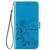For Nokia 2.4 Four-leaf Clasp Embossed Buckle Mobile Phone Protection Leather Case with Lanyard & Card Slot & Wallet & Bracket Function(Blue)