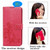 For LG K92 5G Four-leaf Clasp Embossed Buckle Mobile Phone Protection Leather Case with Lanyard & Card Slot & Wallet & Bracket Function(Magenta)