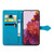 For Samsung Galaxy S21 Ultra 5G Mandala Flower Embossed Horizontal Flip Leather Case with Holder & Three Card Slots & Wallet & Lanyard(Blue)