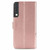 For LG Stylo 7 4G Four-leaf Clasp Embossed Buckle Mobile Phone Protection Leather Case with Lanyard & Card Slot & Wallet & Bracket Function(Rose Gold)