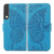 For LG Stylo 7 4G Butterfly Love Flower Embossed Horizontal Flip Leather Case with Bracket / Card Slot / Wallet / Lanyard(Blue)