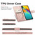 For Honor 50 SE Four-leaf Clasp Embossed Buckle Mobile Phone Protection Leather Case with Lanyard & Card Slot & Wallet & Bracket Function(Rose Gold)