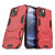 For iPhone 13 mini PC + TPU Shockproof Protective Case with Invisible Holder (Red)